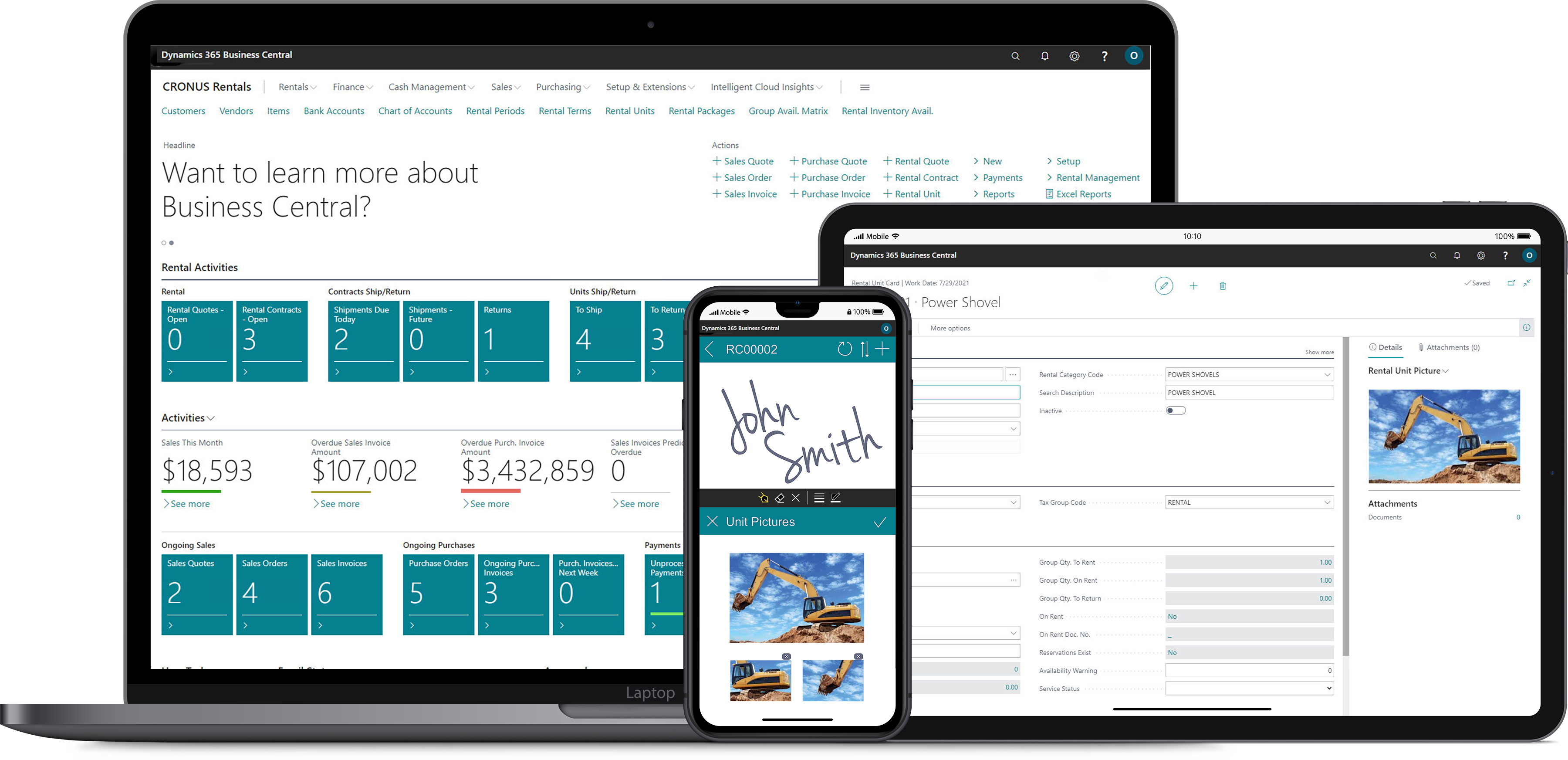 screenshot of RUX Rentals